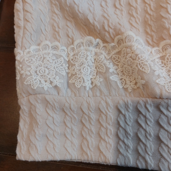 Liz Lisa Kawaii Cropped Beige Cable Knit Cardigan Size Small - Picture 8 of 11